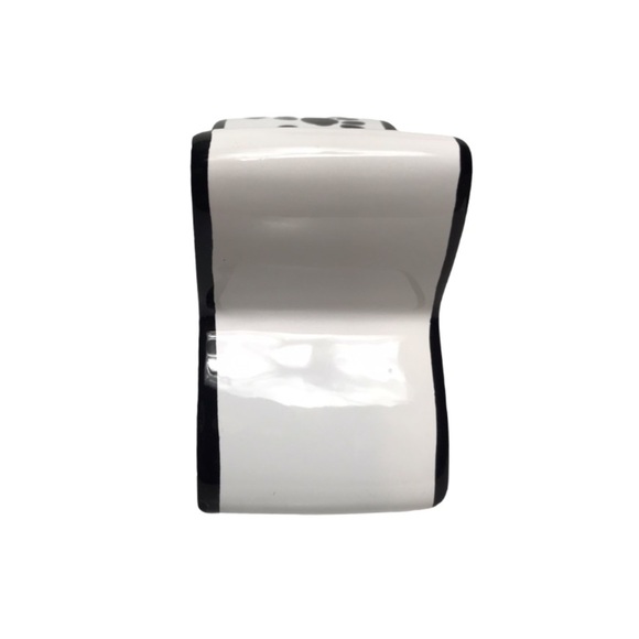 Black & White Ceramic Fish Shaped Cat Bowl - Picture 11 of 14